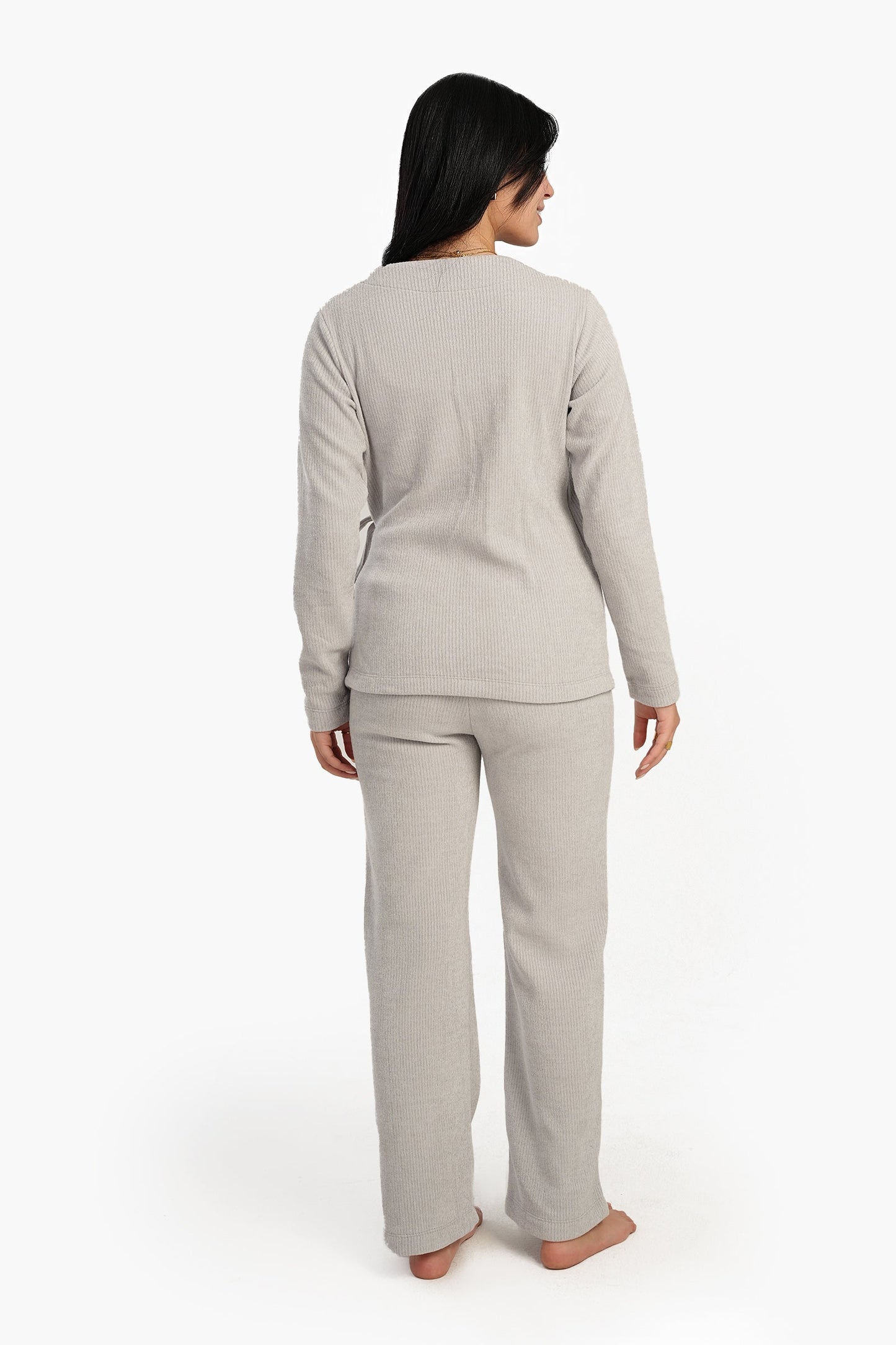 Wrap Front Ribbed Pyjama Set