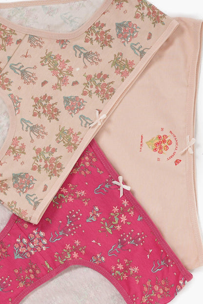 مجموعة من 3 سراويل داخلية ملونة