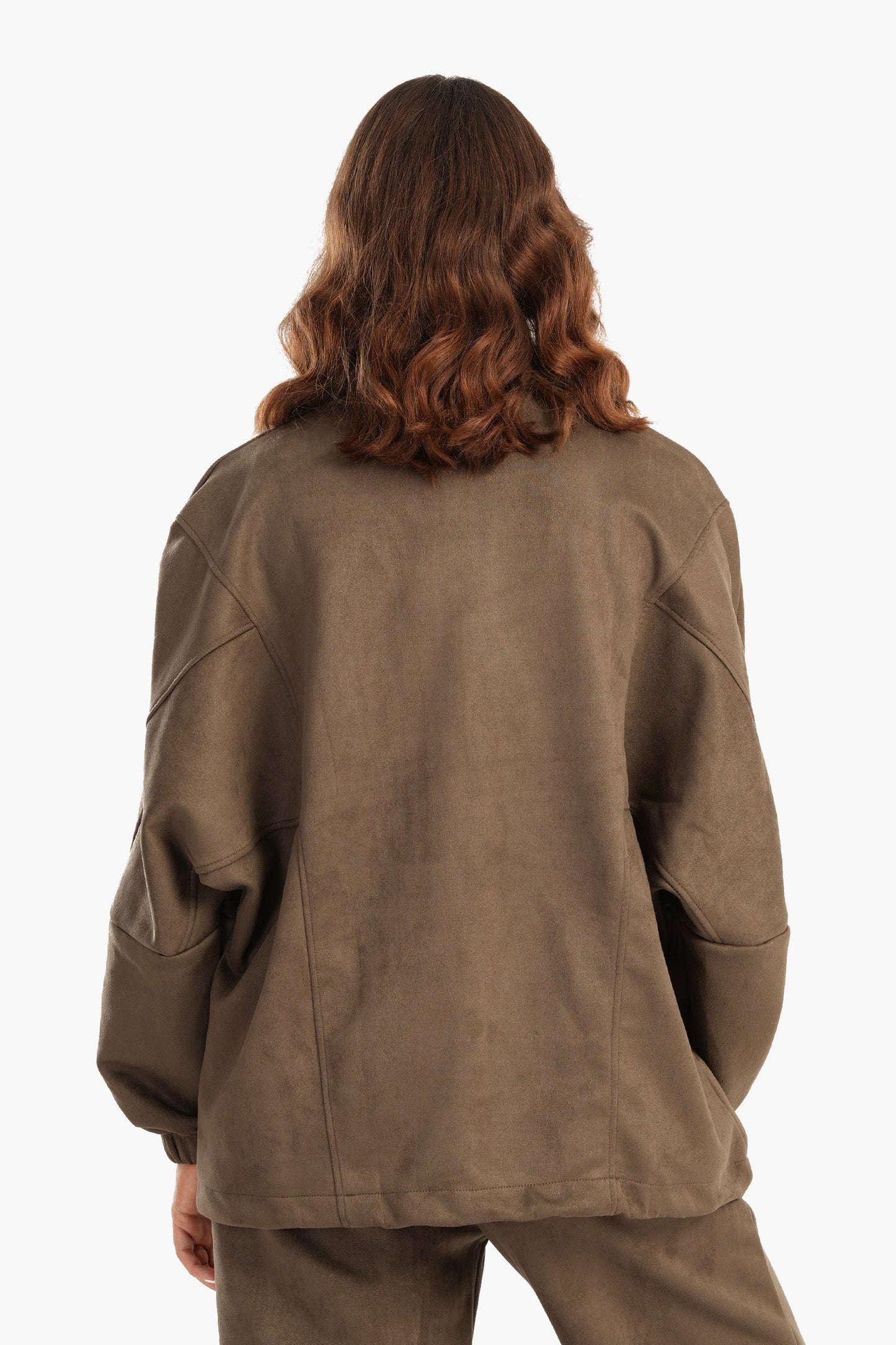 Olive Suede Lounge Jacket