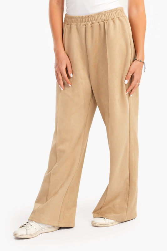 Beige Velvet Lounge Pants