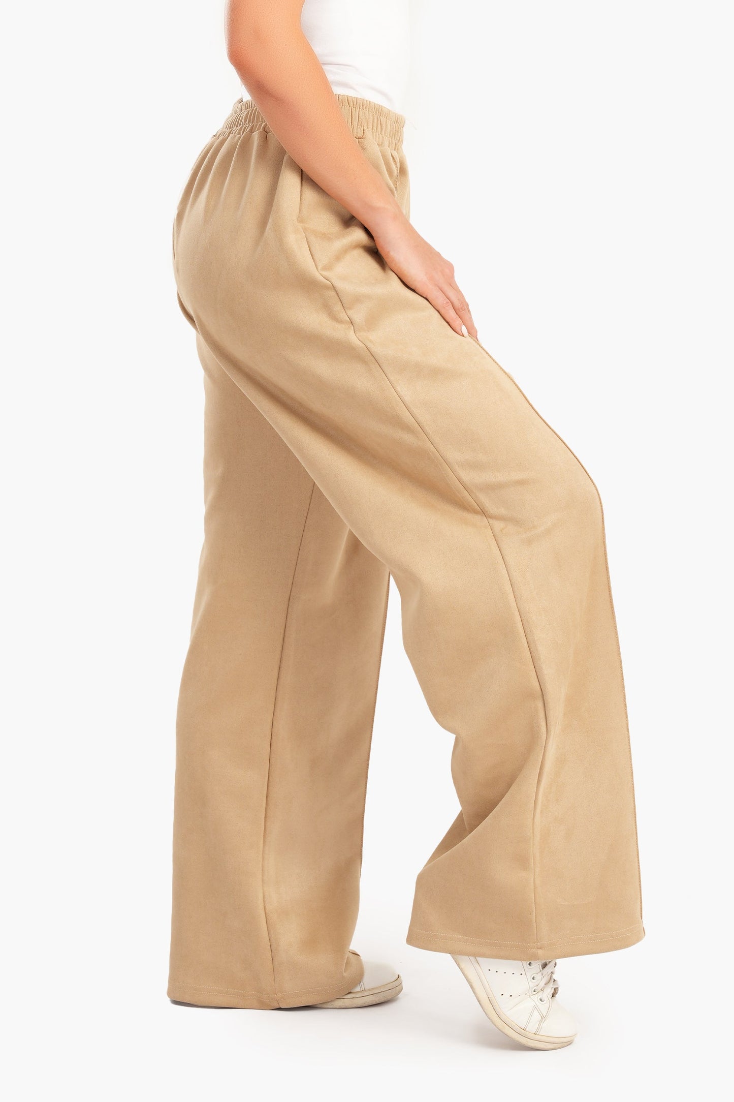 Beige Velvet Lounge Pants