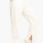 White Denim Pants with Slits