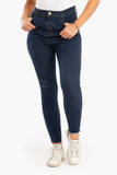 Unfinished Hem Skinny Jeans