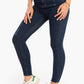 Unfinished Hem Skinny Jeans