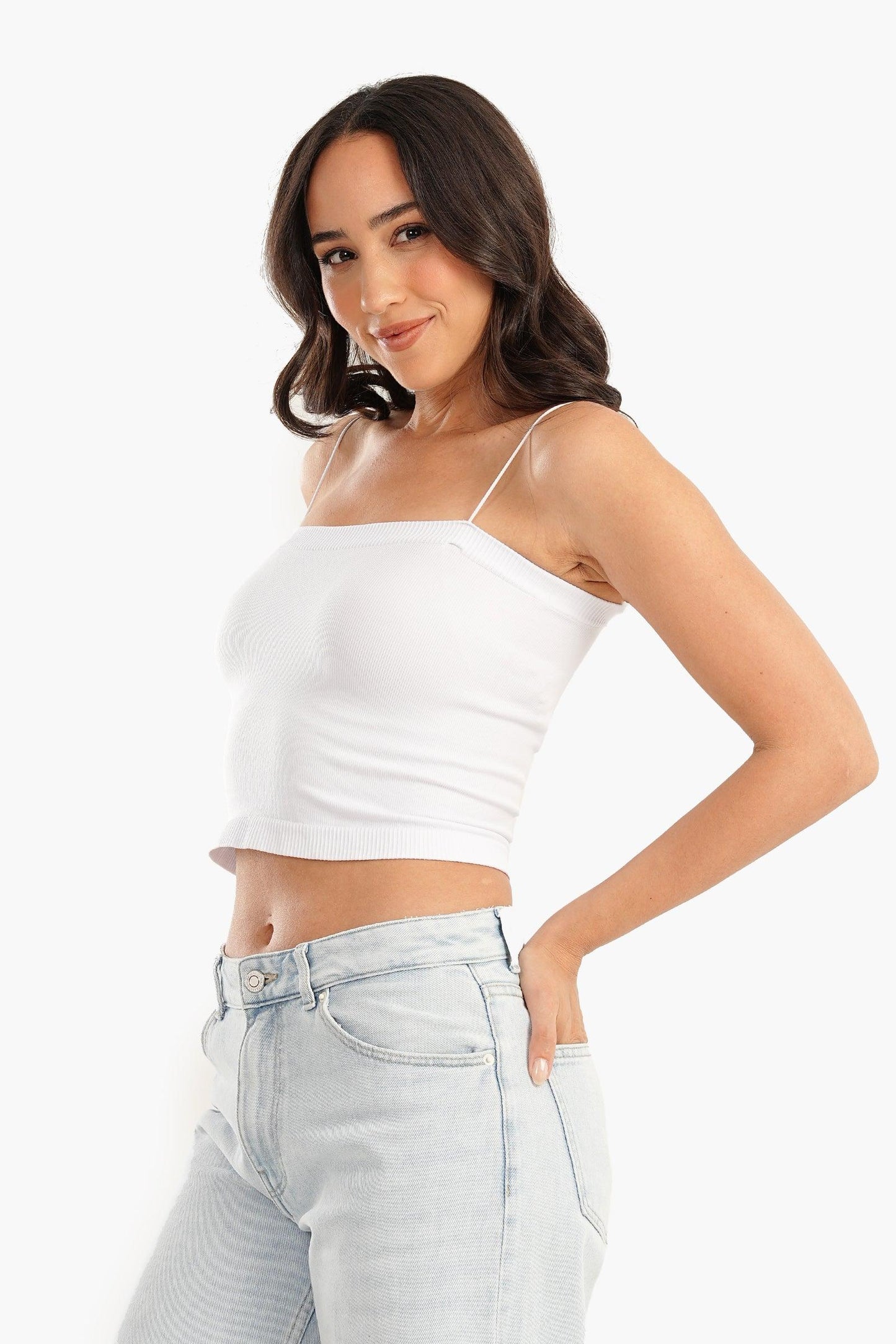 Spaghetti Straps Cropped Top - Carina - ??Ã¢â‚¬â„¢????????ÃƒÂ±??Ã¯Â¿Â½ÃƒÂ¿??Ã†â€™?ÃƒÂ¿????