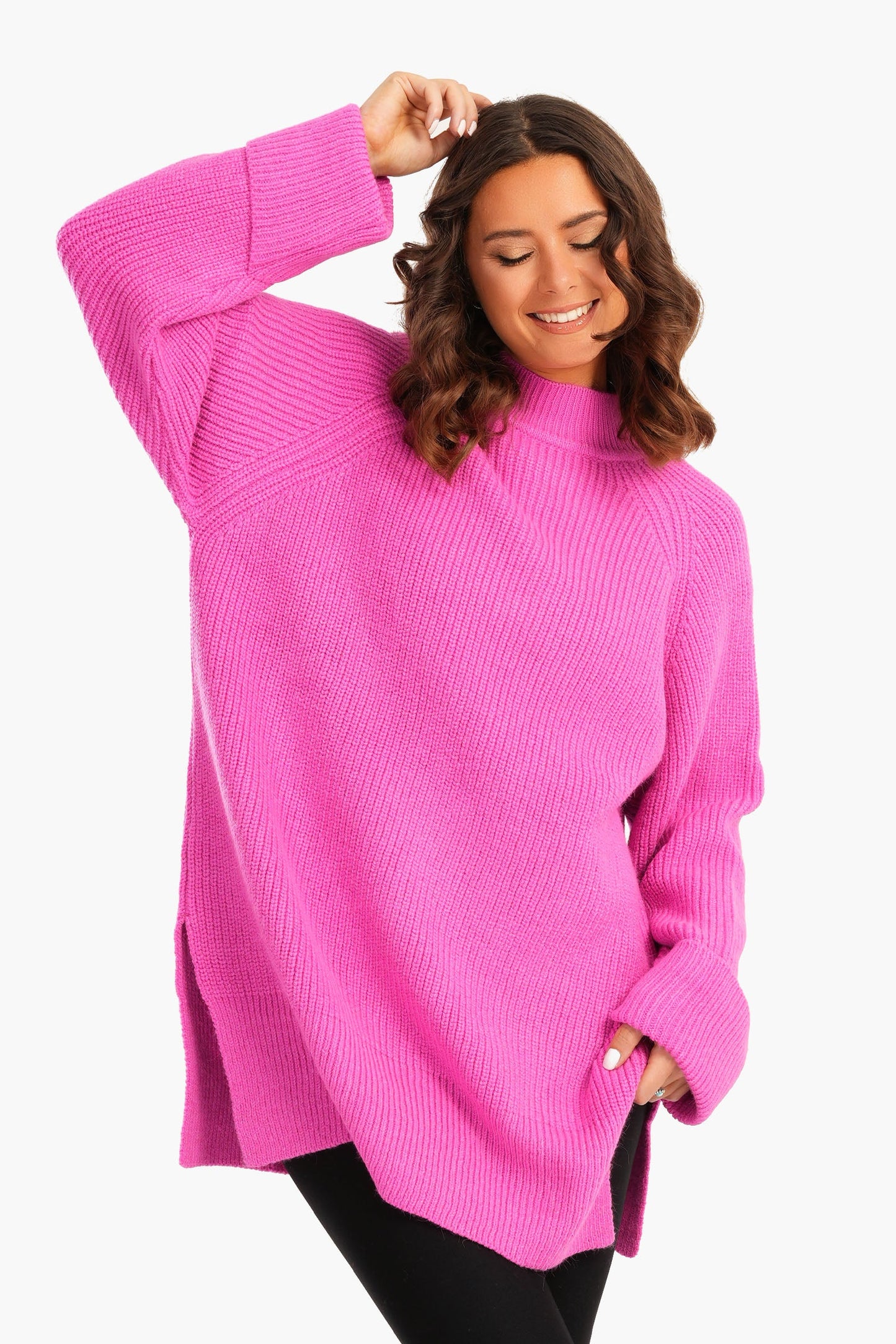 Relaxed Pullover with Folded Cuffs