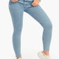 Unfinished Hem Skinny Jeans