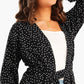 Dotted Kimono with Flared Sleeves