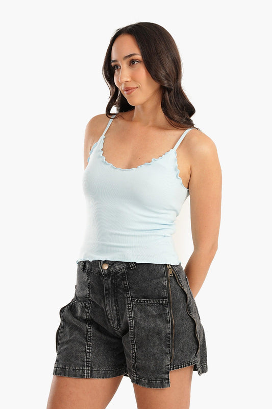 قميص كامي مضلع