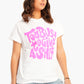 Cotton T-Shirt with Pink Print