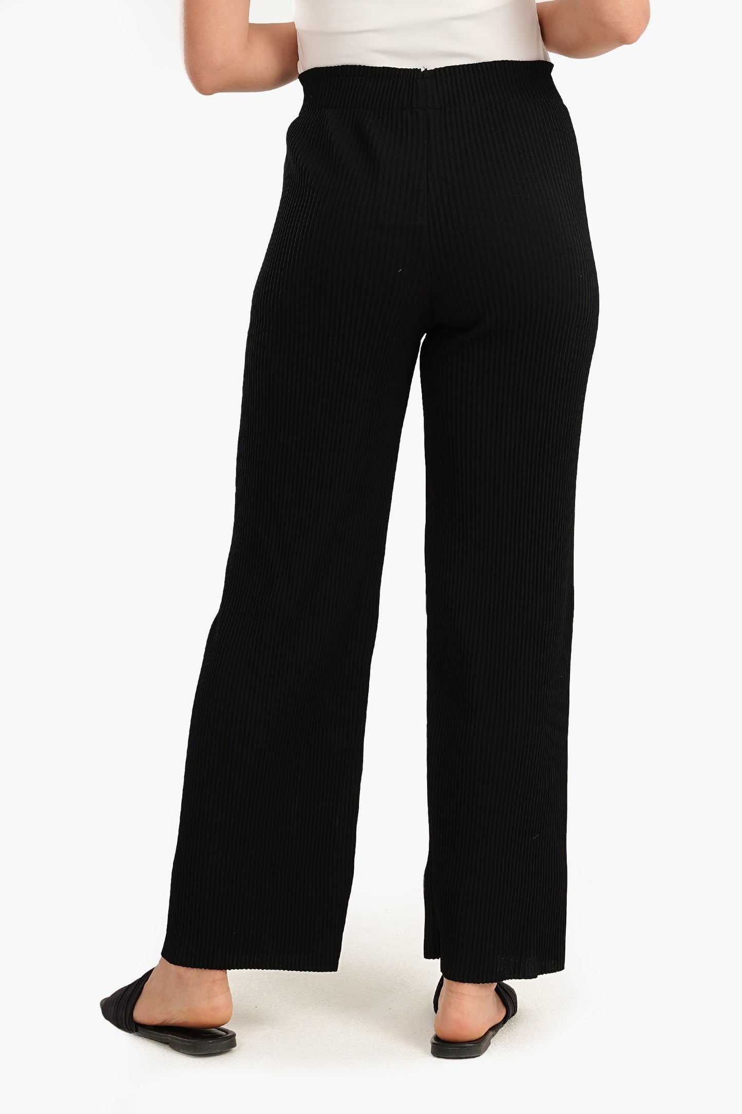 Carina Black Ribbed Pants