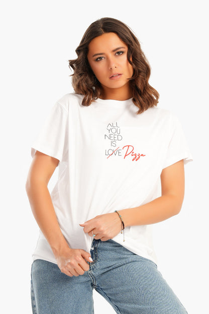 White Regular Fit T-Shirt