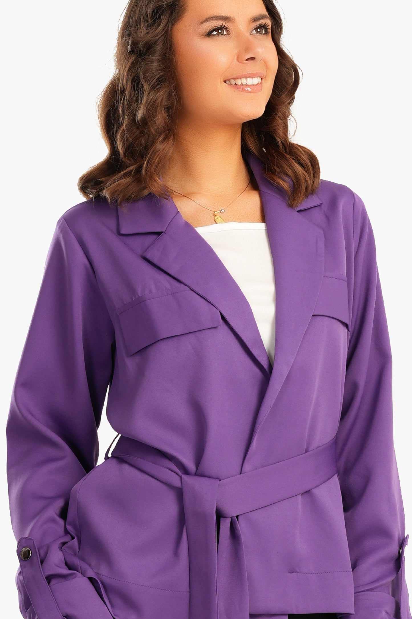 Voile Chic Jacket with Tie-Belt