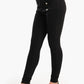 Black Leggings with Front Buttons