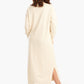 Ribbed High Neck Wool Dress