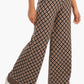 Argyle Pattern Knitted Pants