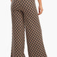 Argyle Pattern Knitted Pants