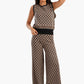 Argyle Pattern Knitted Pants