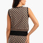 Argyle Pattern Knitted Vest