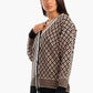 Argyle Pattern Knitted Cardigan