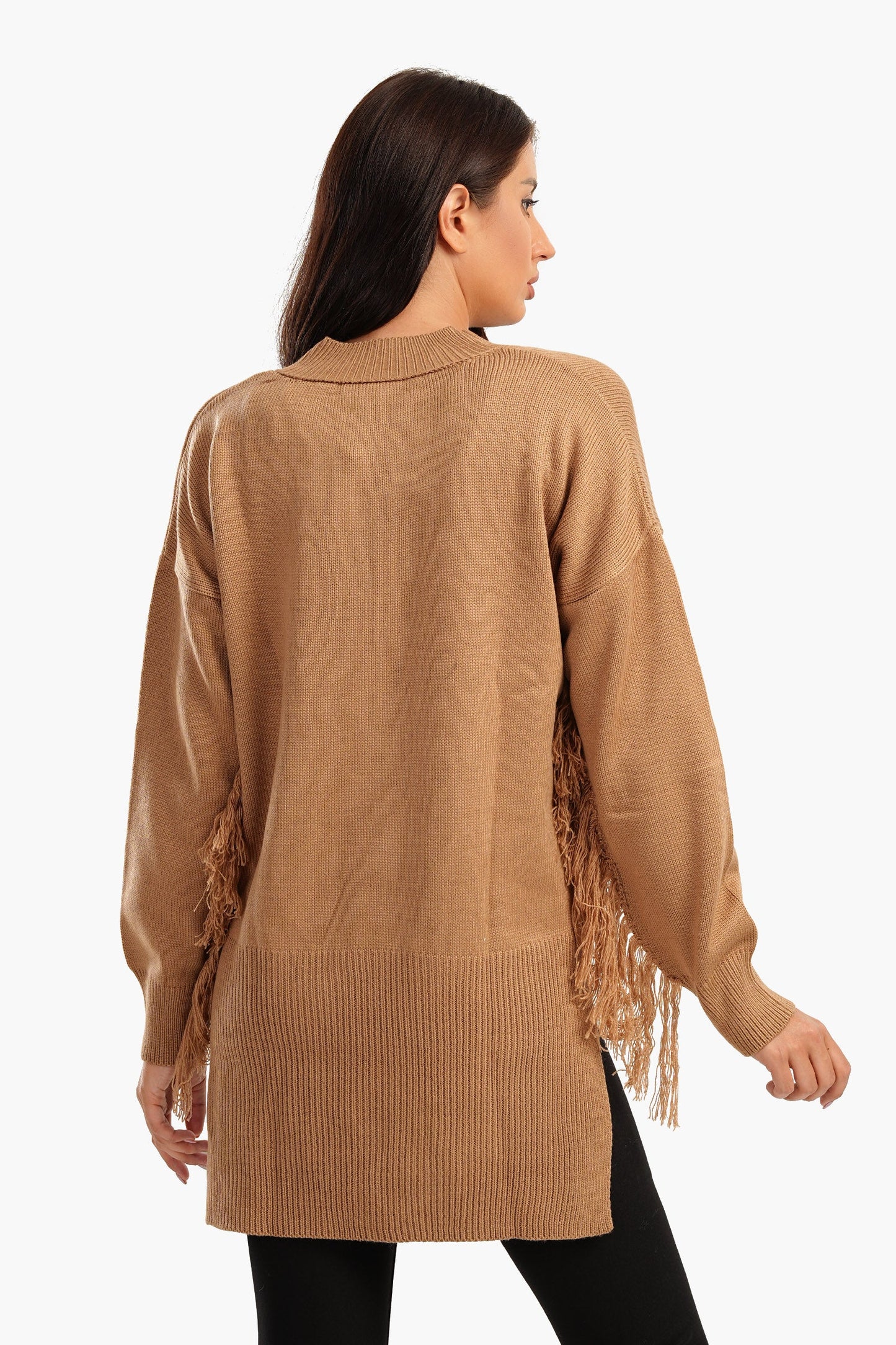 High Low Pullover With Fringes