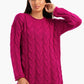 Cable Knitted Round Neck Pullover