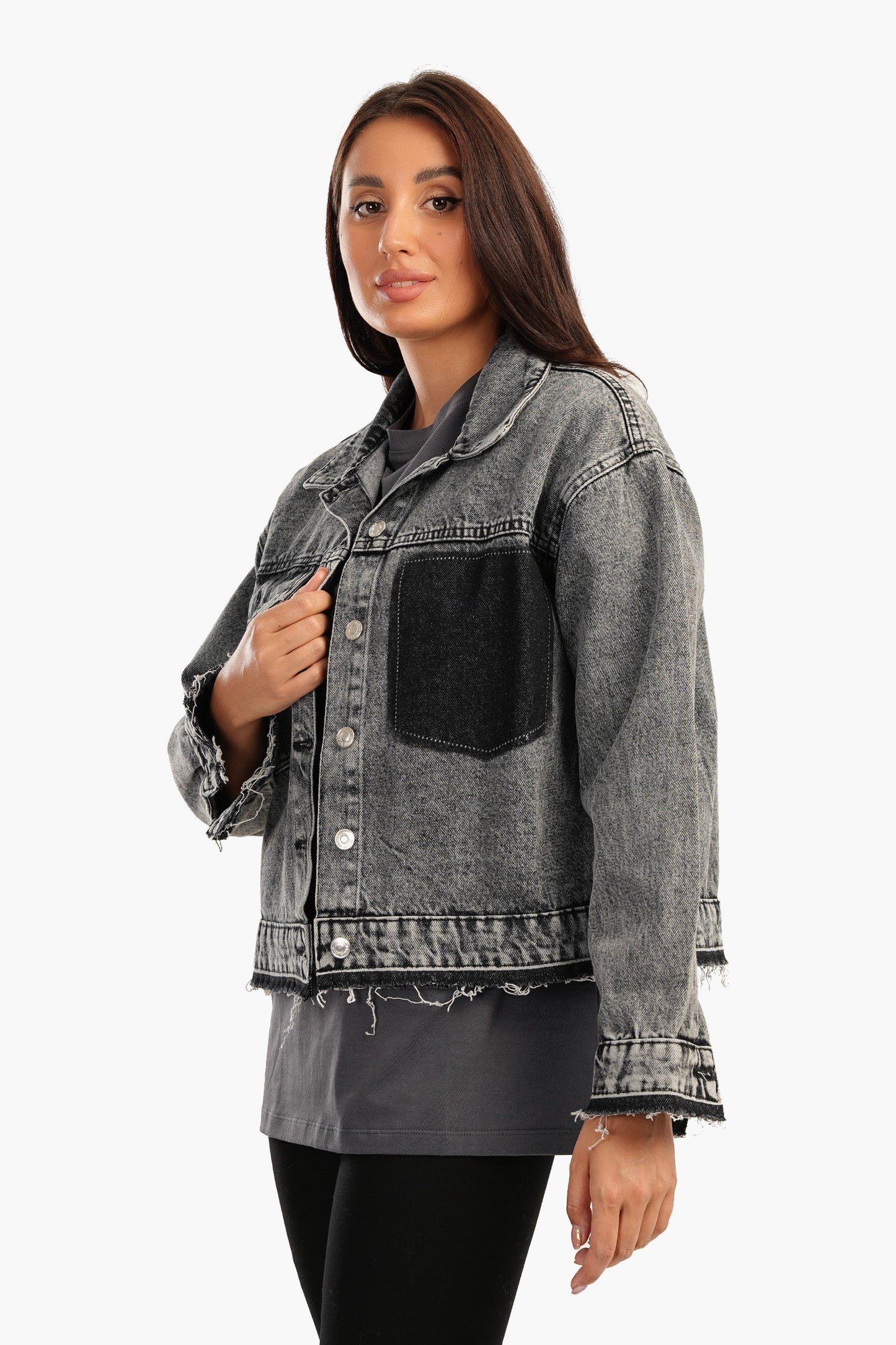 Carina Grey Denim Jacket