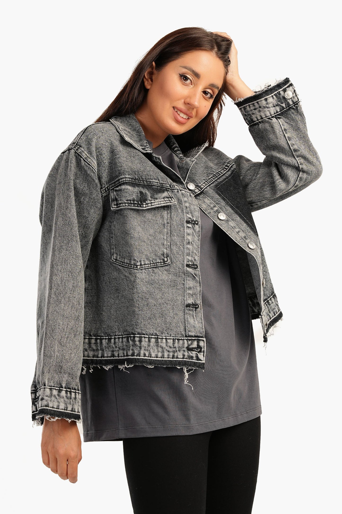 Carina Grey Denim Jacket