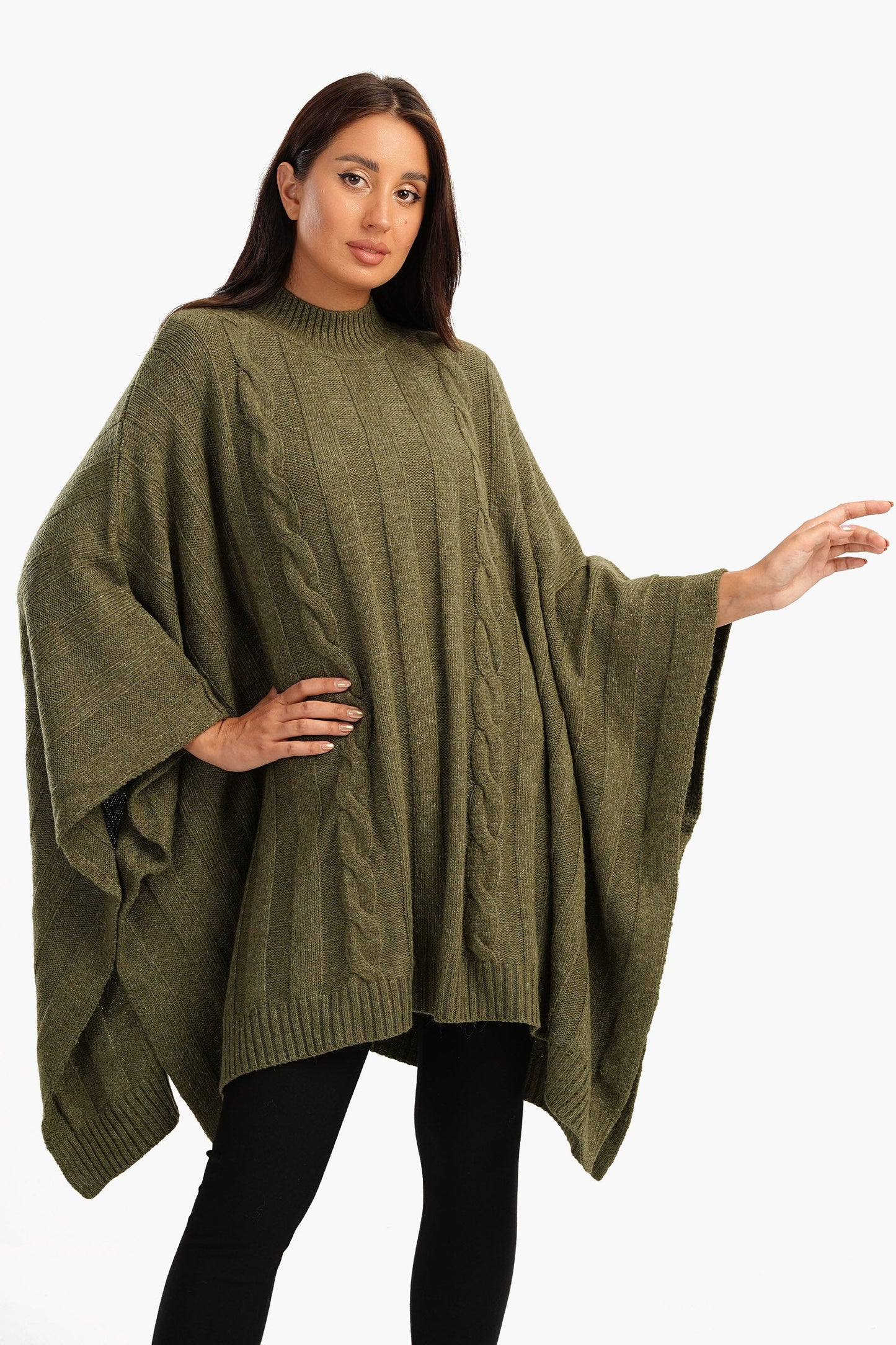 Carina Slip-On High Neck Poncho