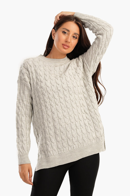 Carina Knitted Pullover with Slits