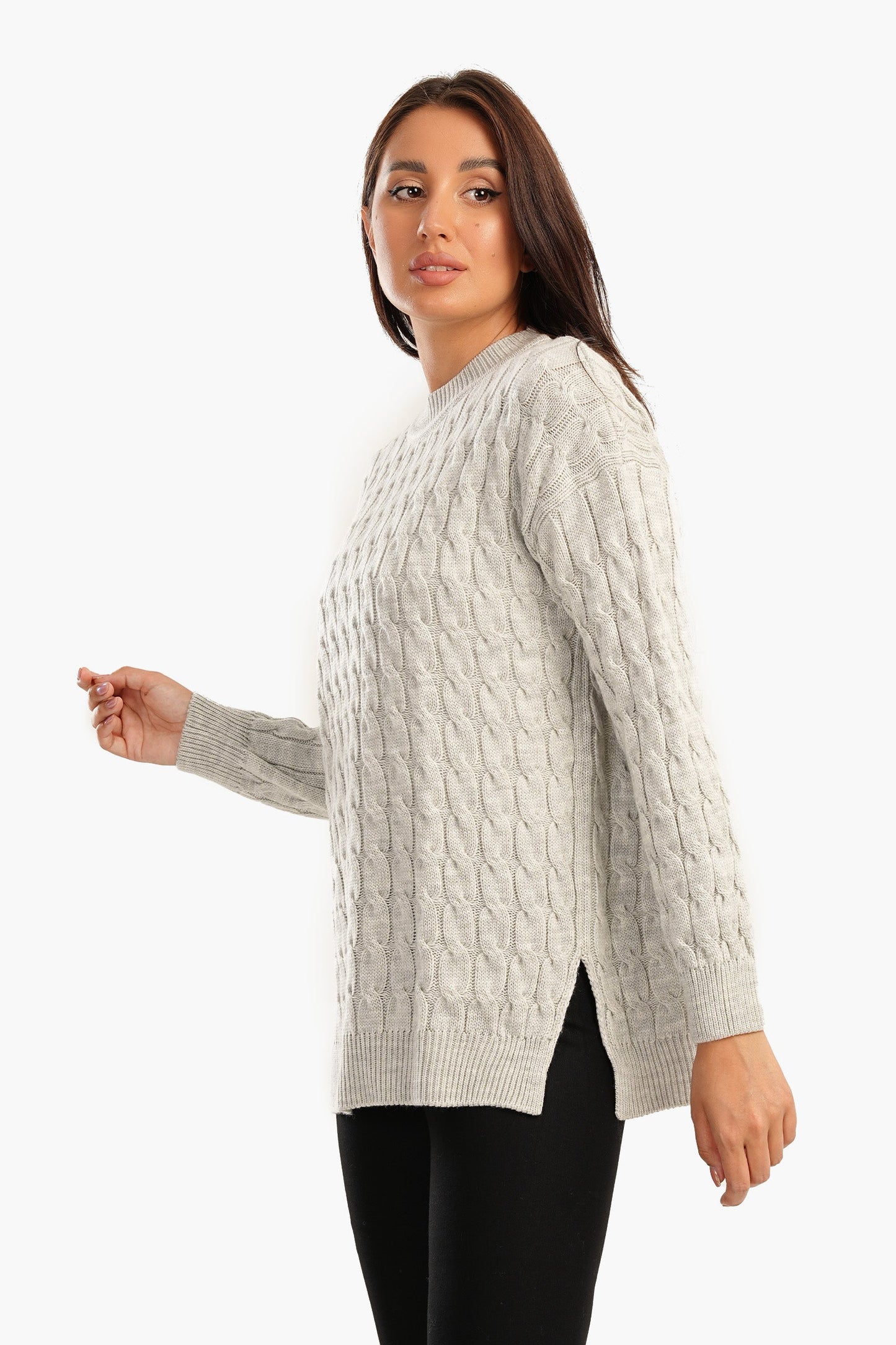 Carina Knitted Pullover with Slits