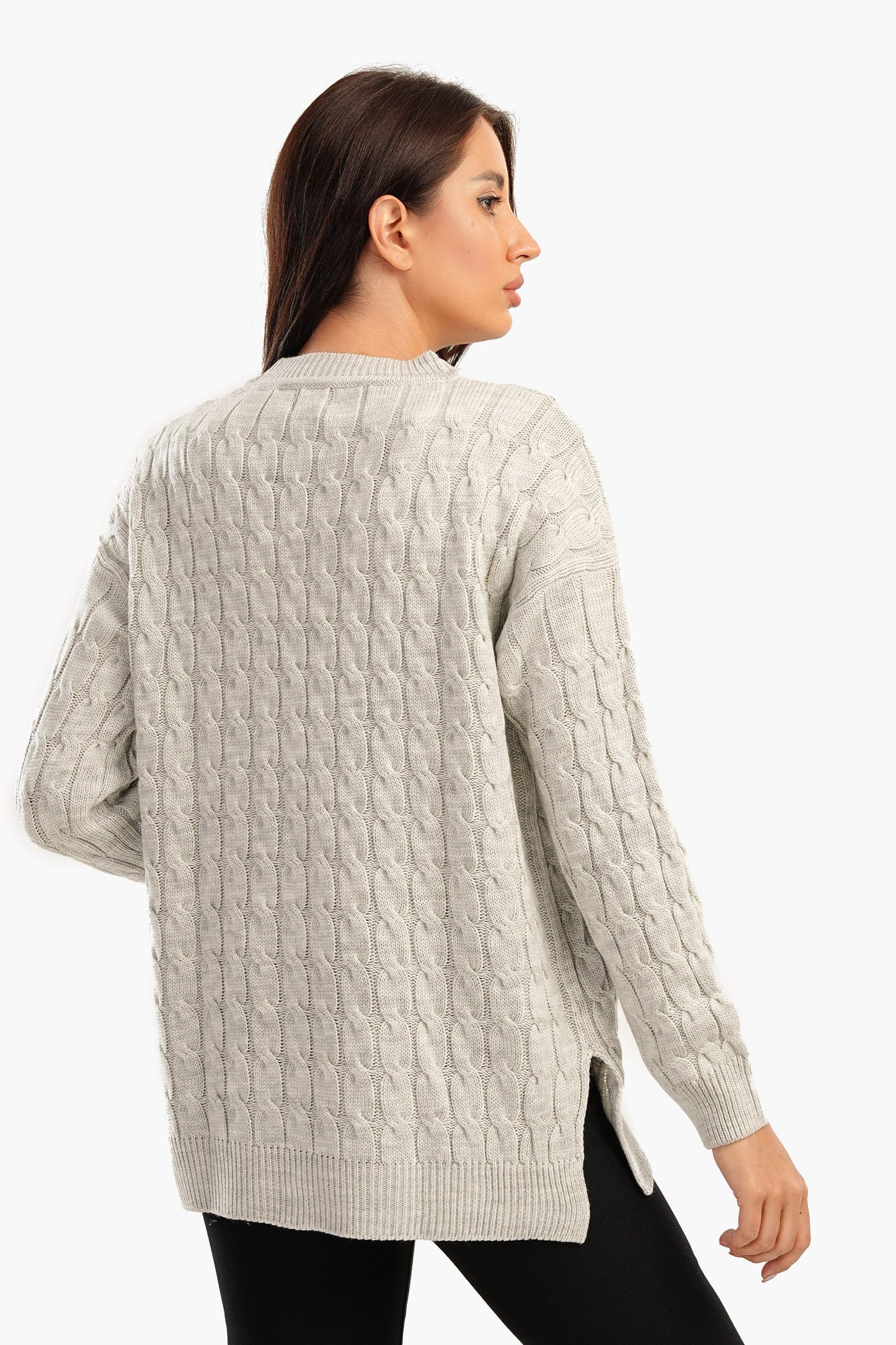 Carina Knitted Pullover with Slits