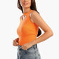 Carina Ribbed Front Cut Out Top