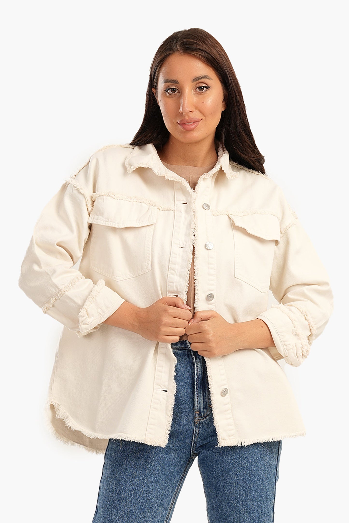 Carina Denim Jacket with Fringes