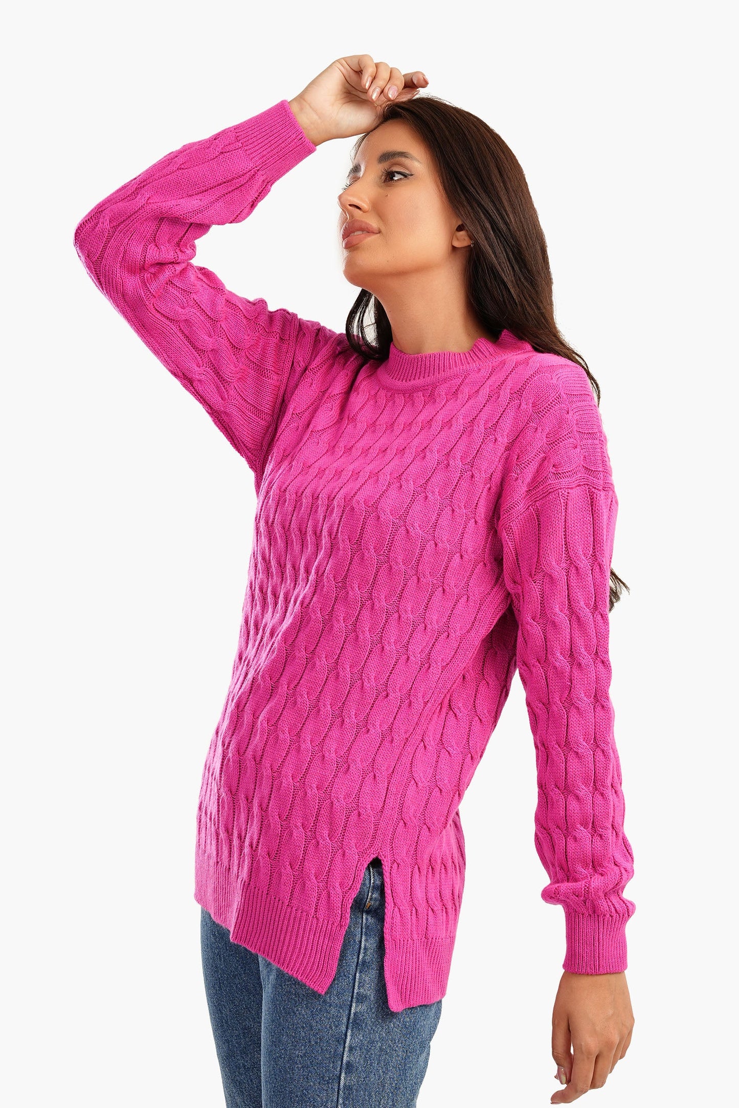 Carina Knitted Pullover with Slits