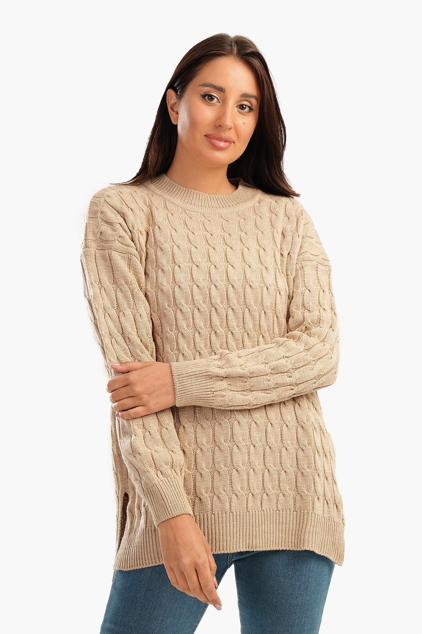 Carina Knitted Pullover with Slits