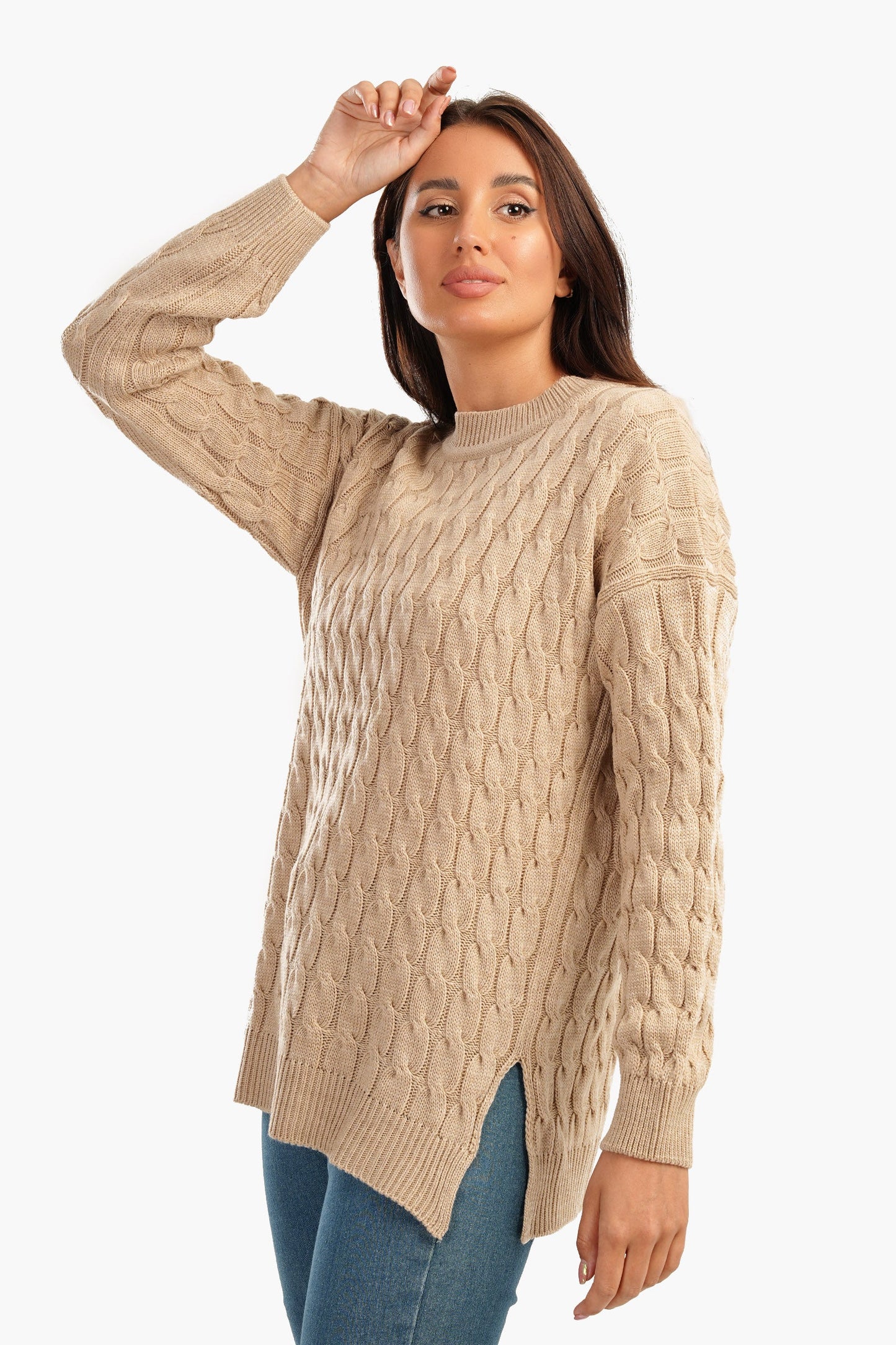 Carina Knitted Pullover with Slits