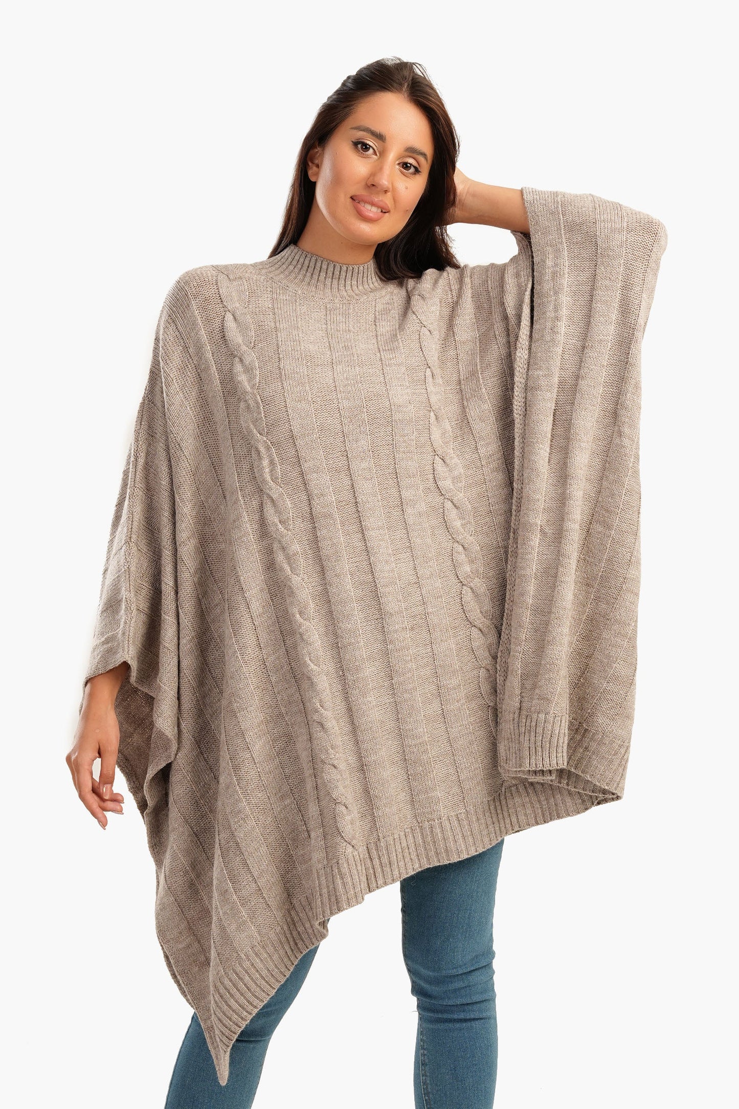 Carina Slip-On High Neck Poncho