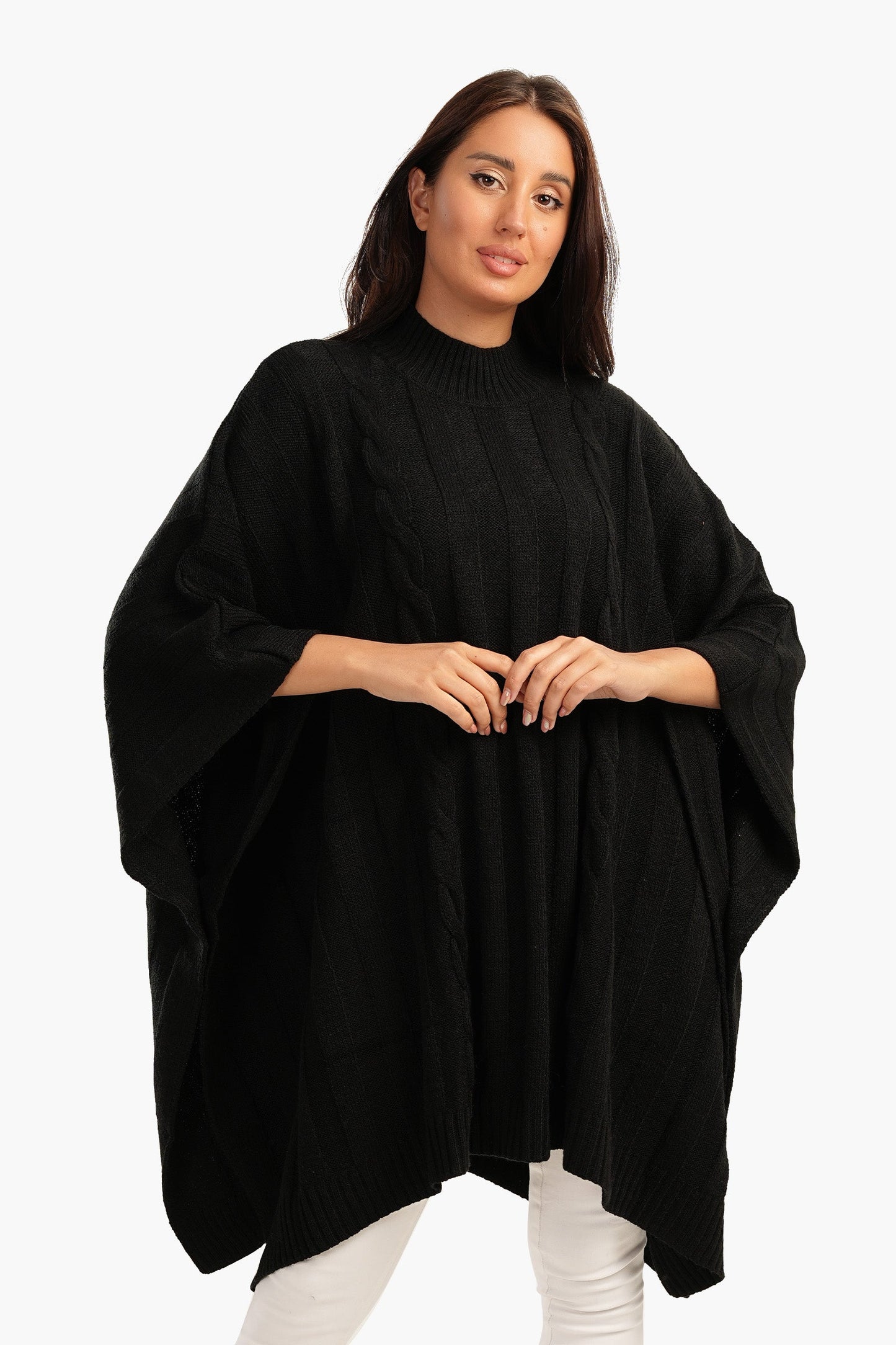 Carina Slip-On High Neck Poncho