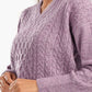 Cable Knitted V-Neck Pullover