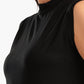 Black Viscose Regular Fit Top