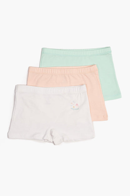 Pack of 3 Brief Shorts for Girls