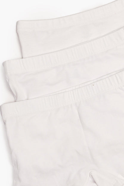 مجموعة من 3 شورتات قصيرة بيضاء للبنات