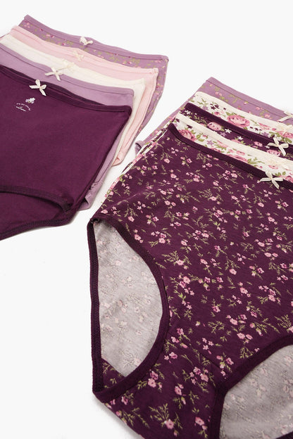 Pack of 10 Colored Full Brief Panties