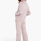 Half Zip Closure Velvet Pyjama Set