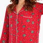 Red Christmas Piping Night Shirt