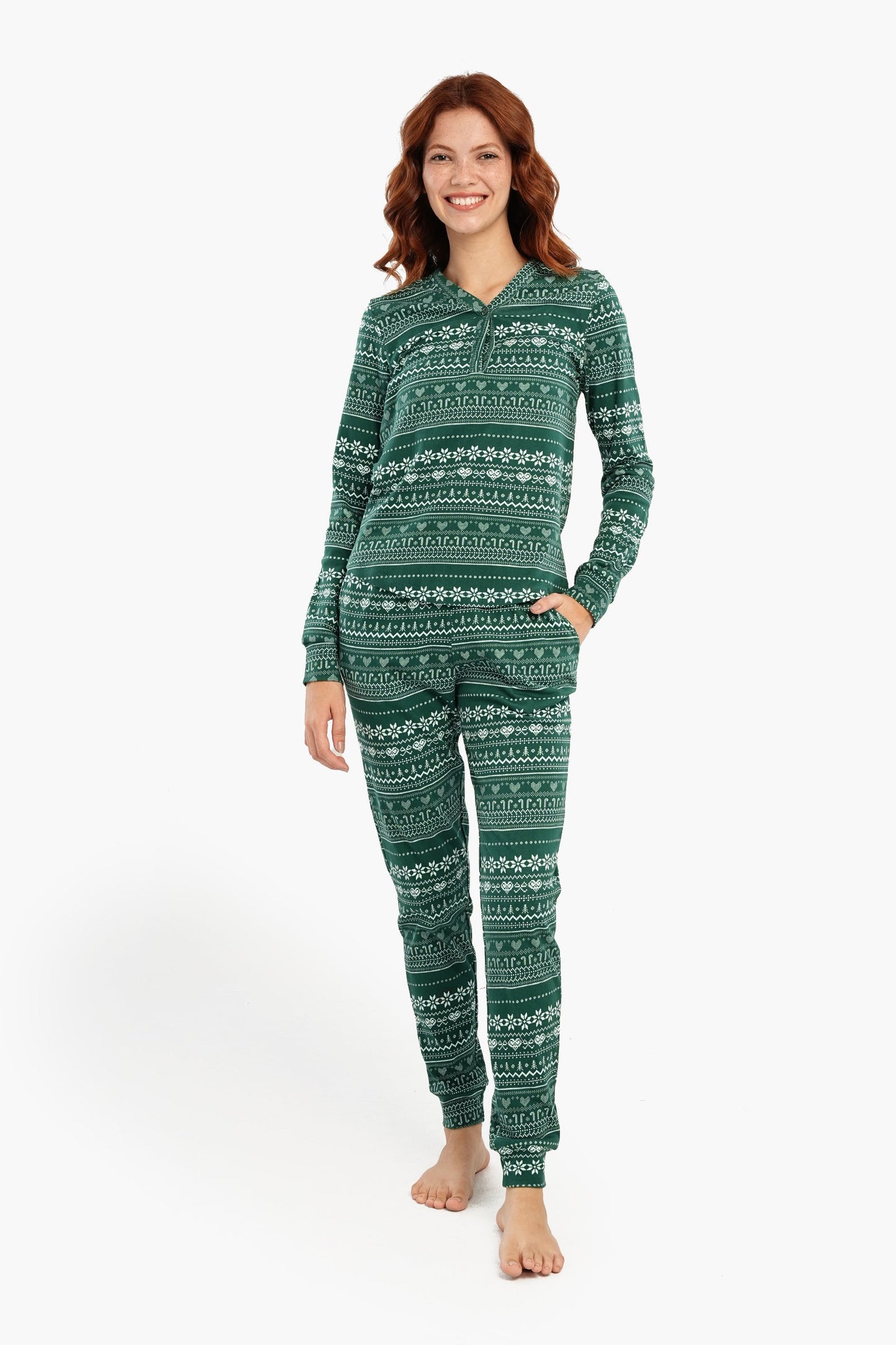 Christmas-Themed Slim Fit Pyjama Pants