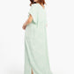 Light Mint Relaxing V-Neck Long Nightgown