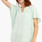 Light Mint Relaxing V-Neck Long Nightgown