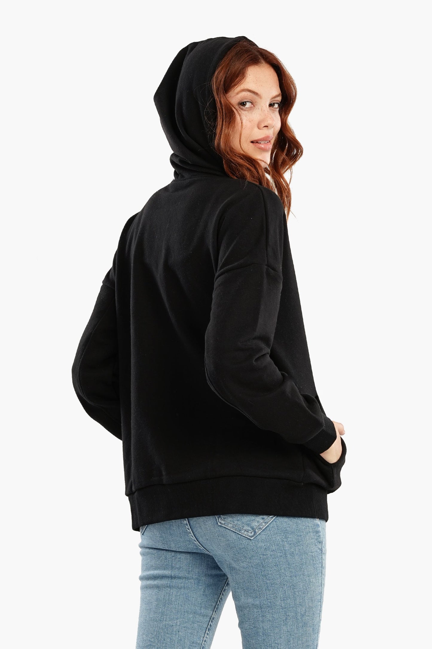 هودي صالة مع سحاب للإغلاق